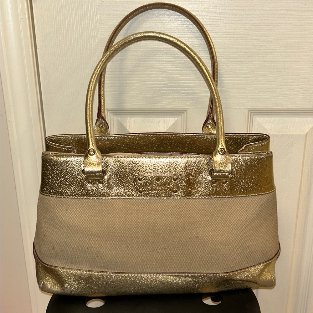 Kate Spade Gold Tote Bag